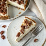 No Bake Cheesecake Pecan Pie – The Perfect Dessert for Every Occasion 84 No bake cheesecake pecan pie topped with golden toasted pecans and caramel drizzle