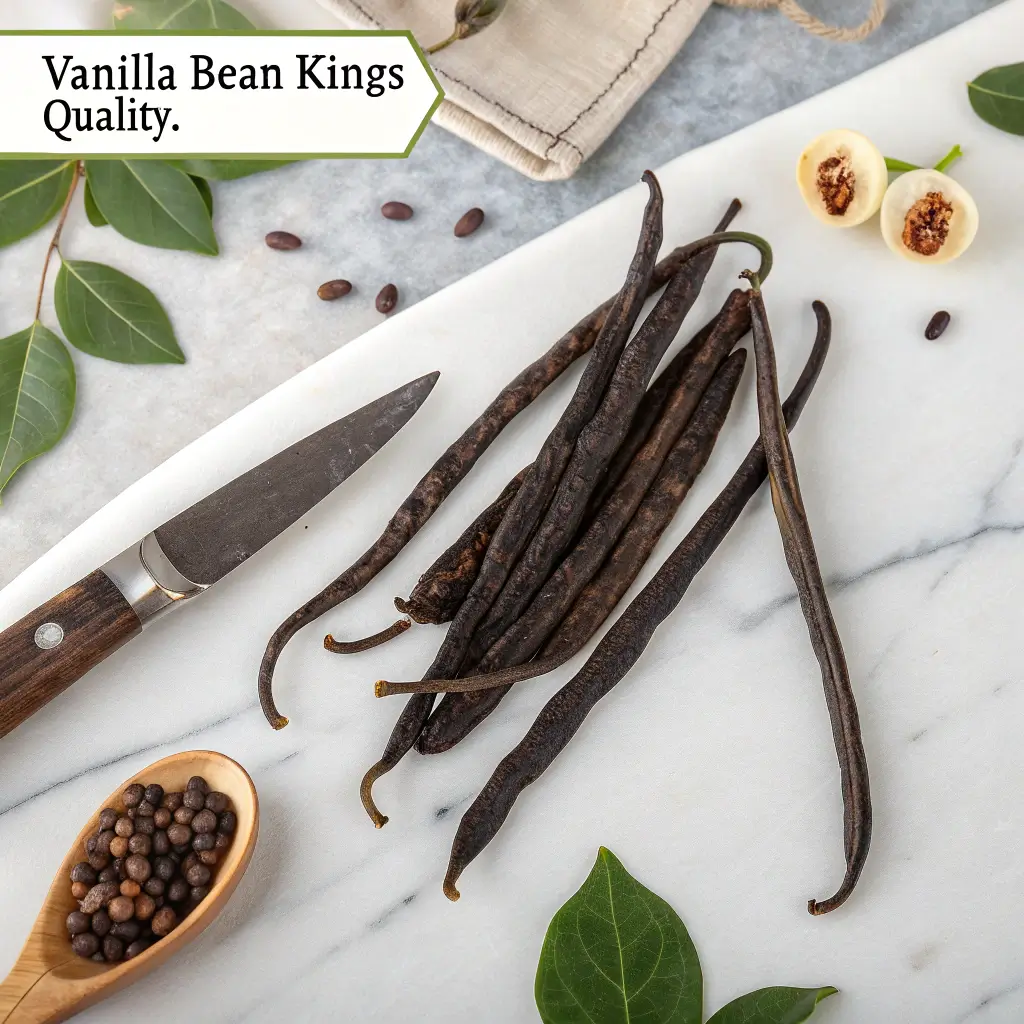 Unveiling the Vanilla Bean Kings Review: Is This the Secret to Your Best Baking Yet? 1 Close-up of Vanilla Bean Kings quality vs grocery beans