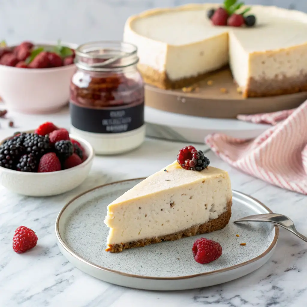 5 Irresistible Vanilla Bean Paste Recipes for Busy Moms 2 Luxurious vanilla bean paste recipe cheesecake slice